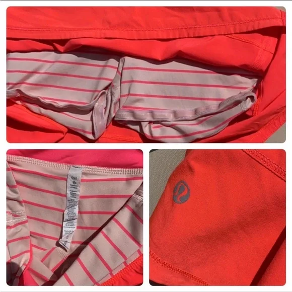 Lululemon Pace Rival Skirt II Electric Coral sz.4 TALL - Picture 6 of 7